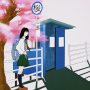 Bus stop blossom
